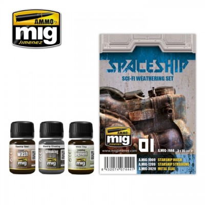 [ܼ] CG7444 [MIG AMMO] CG7444 SPACESHIP SCI-FI WEATHERING SET