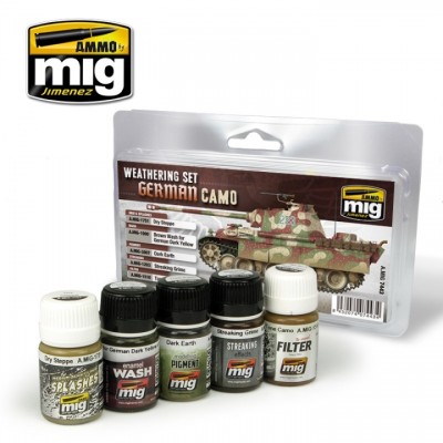 [ܼ] CG7443 [MIG AMMO] CG7443 GERMAN CAMOUFLAGE WEATHERING SET