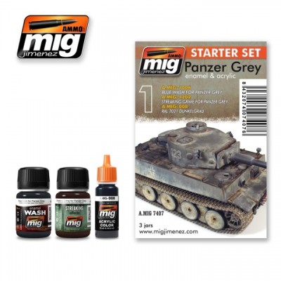 [ܼ] CG7407 [MIG AMMO] CG7407 PANZER GREY - STARTER SET