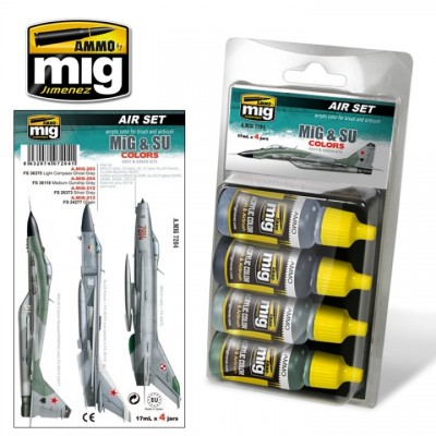 [ܼ] CG7204 [MIG AMMO] CG7204 MiG and SU COLORS Grey & Green Fighters