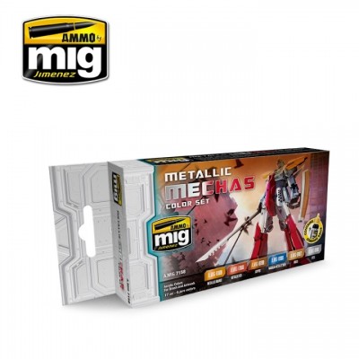 [ܼ] CG7158 [MIG AMMO] CG7158 METALLIC MECHAS COLOR SET