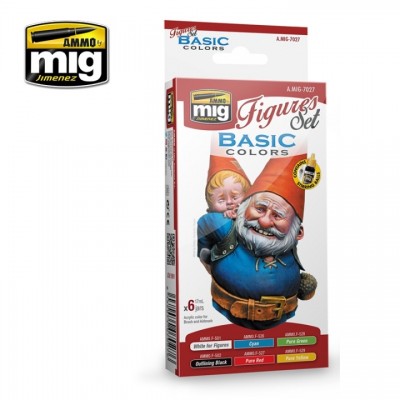 [ܼ] CG7027 [MIG AMMO] CG7027 BASIC COLORS SET FOR FIGURES