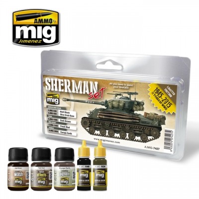 [ܼ] CG7427 [MIG AMMO] CG7427 FURY SHERMAN SET