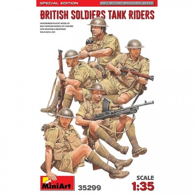 [ܼ] BE35299 [Miniart] BE35299 1/35 British Soldiers Tank Rider Special Edition