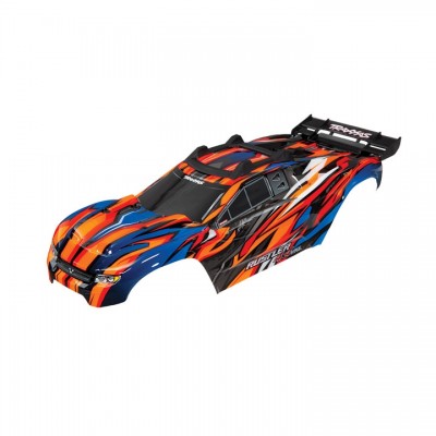 [ܼ] AX6717T [Traxxas] AX6717T Body, Rustler? 4X4 VXL, orange/ window, grille, lights decal sheet