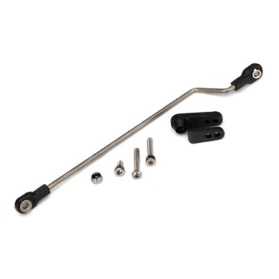[ܼ] AX5781 [Traxxas] AX5781 Rudder pushrod, assembled/ servo horn/ 3x18mm BCS (stainless) (1)/ 3x15mm CS (stainless) (1)/ 3x6mm CS (stainless) (1)/ NL 3.0 (1)