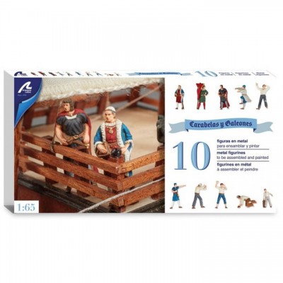 [ܼ] BA22411F [Artesania-Latina] BA22411F 1/65 Set of 10 Metal Figurines for Caravels and Galleons