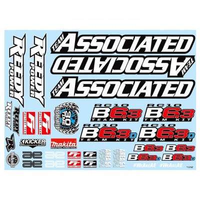 [ܼ] AA91900 [TEAM ASSOCIATED] AA91900 RC10B6.3 Decal Sheet