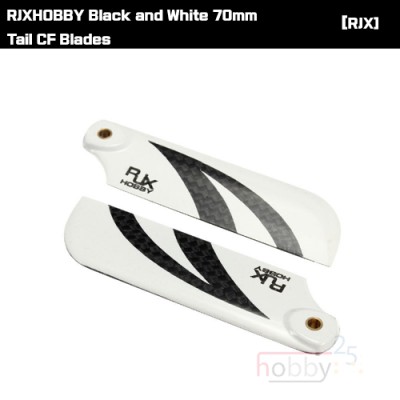 [ܼ]  [RJXHOBBY] Black and White 70mm Tail CF Blades