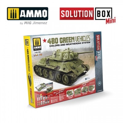 [ܼ] CG7900 [MIG AMMO] CG7900 Solution Box MINI - 4BO Green Vehicles