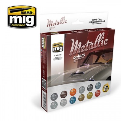 [ܼ] CG7175 [MIG AMMO] CG7175 METALLIC COLORS SET