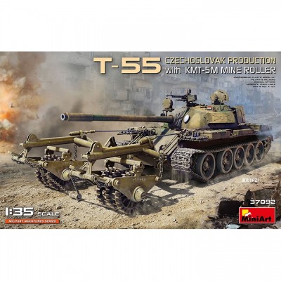 [ܼ] BE37092 [Miniart] BE37092 1/35 T-55 Czechoslovak Production with KMT-5M Mine Roller