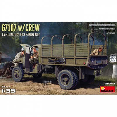 [ܼ] BE35383 [Miniart] BE35383 1/35 G7107 1.5T 4X4 Cargo Truck w/Crew w/Metal Body