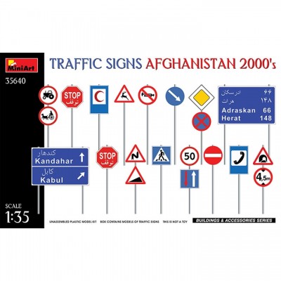 [ܼ] BE35640 [Miniart] BE35640 1/35 Traffic Signs. Afghanistan 2000s
