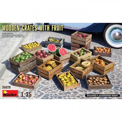 [ܼ] BE35628 [Miniart] BE35628 1/35 Wooden Crates with Fruit