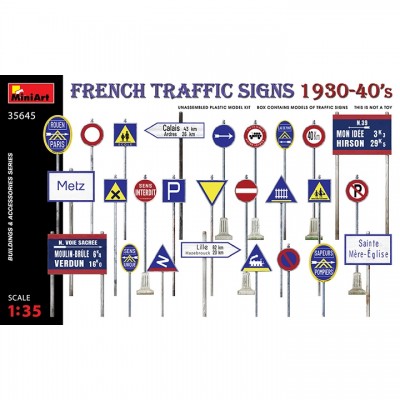 [ܼ] BE35645 [Miniart] BE35645 1/35 French Traffic Signs 1930-40s