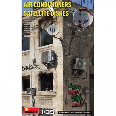 [���ܼ�] BE35638 [Miniart] BE35638 1/35 Air Conditioners and Satellite Dishes-�ǹ� ������