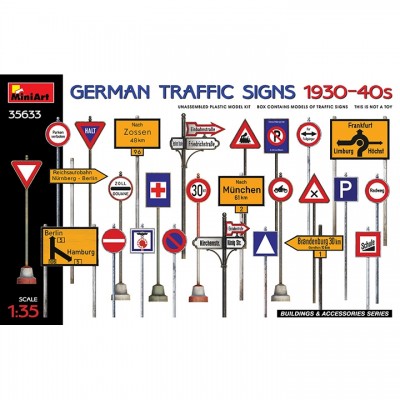[ܼ] BE35633 [Miniart] BE35633 1/35 German Traffic Signs 1930-40s