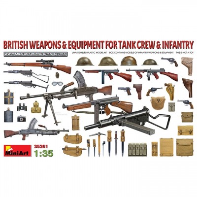 [ܼ] BE35361 [Miniart] BE35361 1/35 British Weapons and Equipment for Tank Crew & Infantry