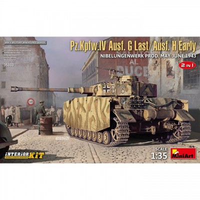 [ܼ] BE35333 [Miniart] BE35333 1/35 Pz.Kpfw.IV Ausf.G Last/Ausf.H Early.Nibelungenwerk Prod.May-June 1943.2 in 1 Interior Kit