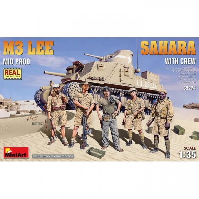 [ܼ] BE35274 [Miniart] BE35274 1/35 M3 Lee Mid Prod. Sahara w/Crew