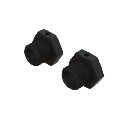 [ܼ] ARA311067 [ARRMA] ARA311067 Aluminum Wheel Hex 17mm - 14.6mm Thick, Black (2)
