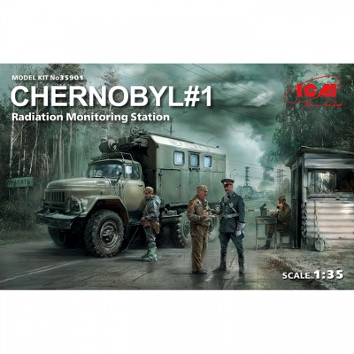 [ܼ] BICM35901 [ICM] BICM35901 1/35 Chernobyl No1. Radiation Monitoring Station,ZiL-131KShM truck,5 figures , background