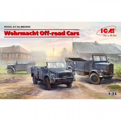 [ܼ] BICMDS3503 [ICM] BICMDS3503 1/35 Wehrmacht Off-Road Cars - Kfz1,Horch 108 Typ 40, L1500A