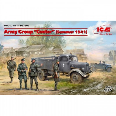 [ܼ] BICMDS3502 [ICM] BICMDS3502 1/35 Army Group Center,Summer 1941 - Kfz.1, Typ L3000S, German Infantry-4 figures, German Drivers-4 figures