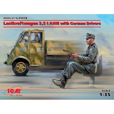 [ܼ] BICM35418 [ICM] BICM35418 1/35 Lastkraftwagen 3.5 t AHN with German Drivers