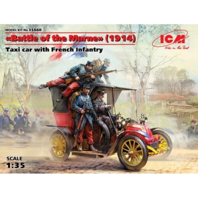 [ܼ] BICM35660 [ICM] BICM35660 1/35 Battle of the Marne (1914), Taxi car with French Infantry-   