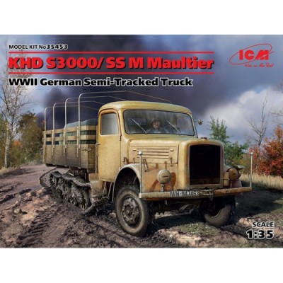 [ܼ] BICM35453 [ICM] BICM35453 1/35 KHD S3000/SS M Maultier, WWII German Semi-Tracked Truck