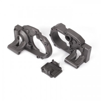 [ܼ] AX9493 [Traxxas] AX9493 Gearbox halves, left & right/ differential cover (charcoal gray)