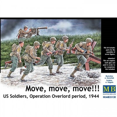 [ܼ] CM35130 [MasterBox] CM35130 1/35 Move,move US Soldiers, Operation Overlord Period, 1944