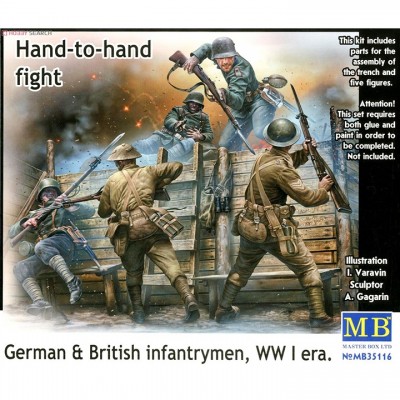 [ܼ] CM35116 [MasterBox] CM35116 1/35 Hand-to-Hand Fight, German and British Infantrymen, WWI Era