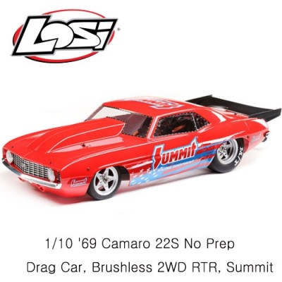 [ܼ] LOS03035T1 [TEAM LOSI] 1/10 1969 Camaro 22S No Prep Drag Car, Brushless 2WD RTR, Summit