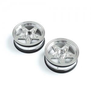[TEAM LOSI] Front Wheel, Chrome (2): 22S Drag 
