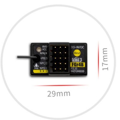 [ܼ] FGR4B [FLY-SKY] FGr4B 2.4GHz 4CH AFHDS 3 Mrico Mini RC Receiver