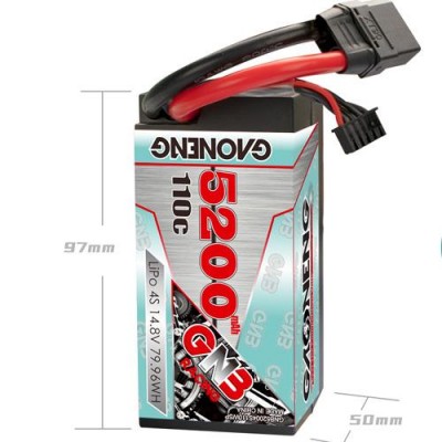 [ܼ] GNB52004S110WSP [GNB] 14.8V 5200mAh 110C Ƭ ͸ (ϵ̽) - XT90 