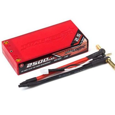 [ܼ] 9472000034-0 [TURNIGY] 7.4V 2500mAh 70C Trackstar Hardcase Super Shorty (Low C of G) Lipo Car Pack (ROAR APPROVED)