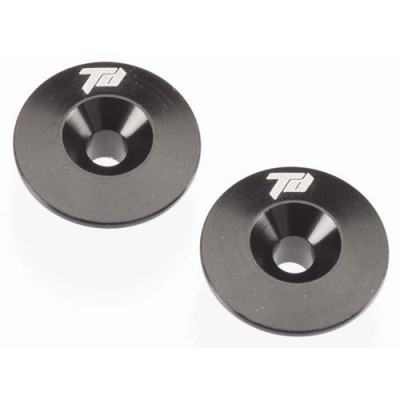 [ܼ] TD320194 [TEAM DURANGO] ALUMINIUM FRONT BULKHEAD BUTTON (2pcs)(BLACK)