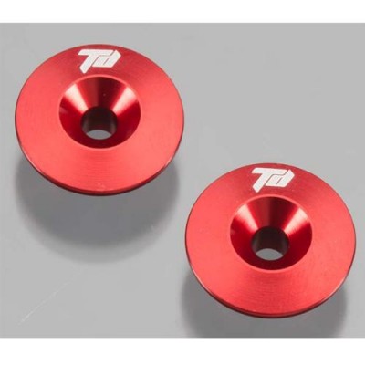 [ܼ] TD320196 [TEAM DURANGO] ALUMINIUM FRONT BULKHEAD BUTTON (2pcs)(RED)