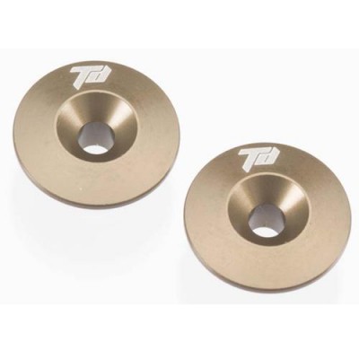 [ܼ] TD320197 [TEAM DURANGO] ALUMINIUM FRONT BULKHEAD BUTTON (2pcs)(OLIVE)