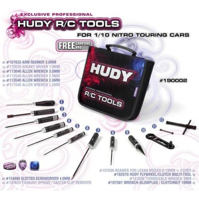 [ܼ] 190002 [HUDY] 190002 HUDY SET OF TOOLS CARRYING BAG - FOR NITRO TOURING CARS