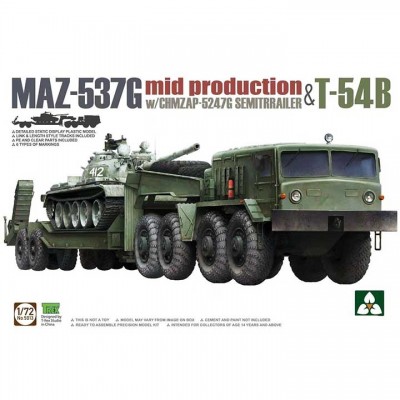 [ܼ] BT5013 [Takom] BT5013 1/72 MAZ-537G Mid Production with CHMZAP-5247G Semitrailer T-54B