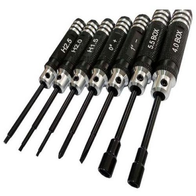 [ܼ] DTT11039 [DETAILS TECH] 7pcs black galvanized Hex socket Tool set