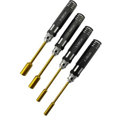 [ܼ] DTT11019 [DETAILS TECH] (Ƽź ) Nut Drivers Set - Black 4pcs (4.0, 5.5, 7.0, 8.0mm)