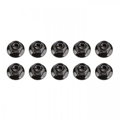 [ܼ] AA25945 [TEAM ASSOCIATED] AA25945 M5 Locknuts, flanged, black
