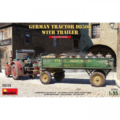 [ܼ] BE38038 [Miniart] BE38038 1/35 German Tractor D8506 with Trailer