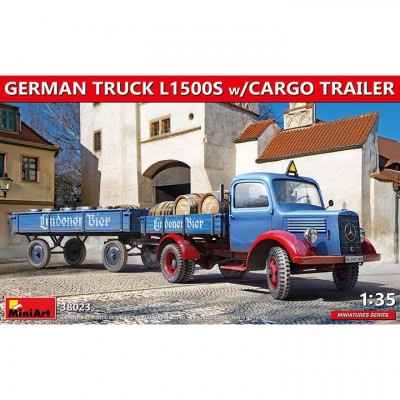 [ܼ] BE38023 [Miniart] BE38023 1/35 German Truck L1500S w/Cargo Trailer